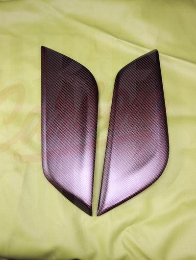 2015-2023 S550 Mustang Matte Red Carbon Fiber Knee Pads - by ukiecarbon.com