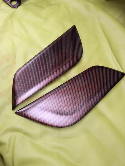 2015-2023 S550 Mustang Matte Red Carbon Fiber Knee Pads - by ukiecarbon.com