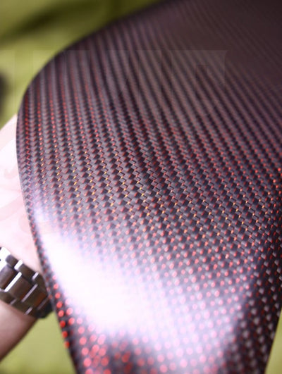 2015-2023 S550 Mustang Matte Red Carbon Fiber Knee Pads - by ukiecarbon.com