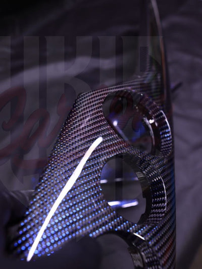 2015-2023 Mustang S550 Reflective Blue Carbon Fiber Dashboard Trim - by ukiecarbon.com
