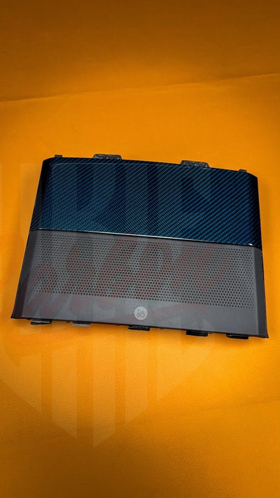 2015-2023 Mustang S550 Blue Carbon Fiber Speaker Cover - by ukiecarbon.com