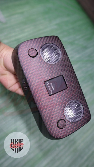 2015-2023 Mustang S550 Matte Reflective Red Dome Lights - by ukiecarbon.com