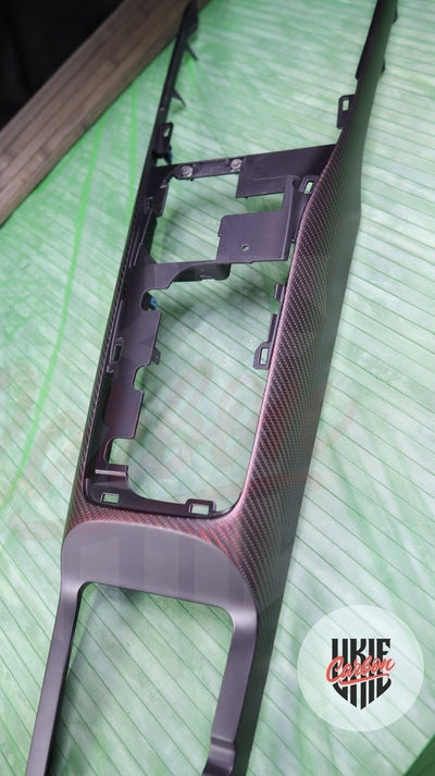 2020-2022 GT500 Matte Reflective Red Carbon Fiber Center Console Tunnel - by ukiecarbon.com