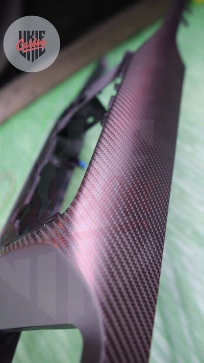 2020-2022 GT500 Matte Reflective Red Carbon Fiber Center Console Tunnel - by ukiecarbon.com