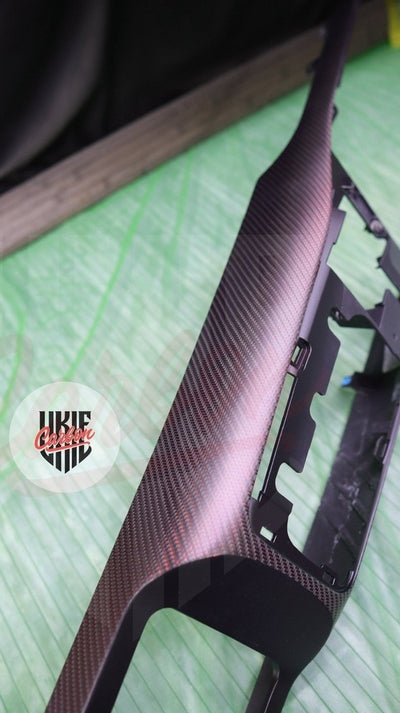 2020-2022 GT500 Matte Reflective Red Carbon Fiber Center Console Tunnel - by ukiecarbon.com