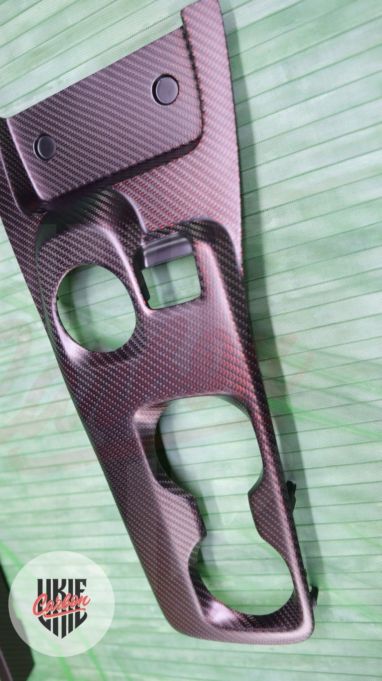 2020-2022 GT500 Matte Reflective Red Carbon Fiber Center Console
