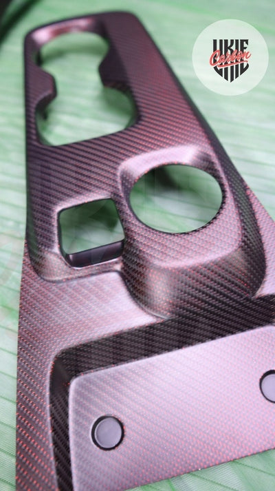 2020-2022 GT500 Matte Reflective Red Carbon Fiber Center Console - by ukiecarbon.com