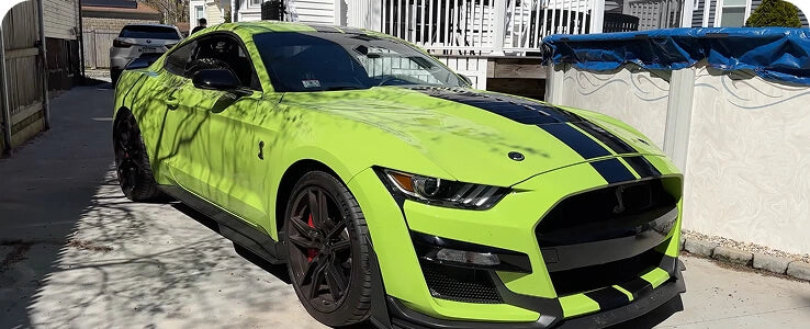 Load video: Carbon Fiber Installation for Ford Mustang