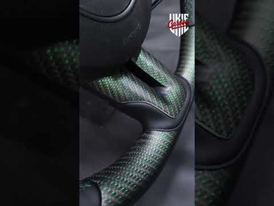 2015-2023 S550 Mustang Matte Reflective Green Carbon Fiber Steering Wheel