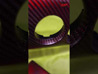 2015-2023 S550  Mustang Matte Red Reflective Carbon Fiber Dashboard Trim