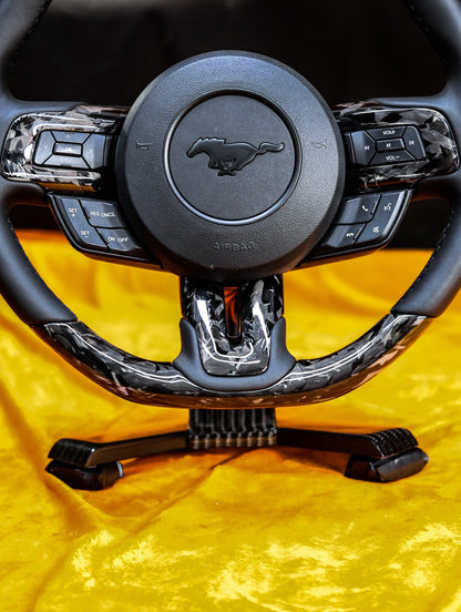 2015-2023 Mustang S550  Forged Carbon Fiber Steering Wheel