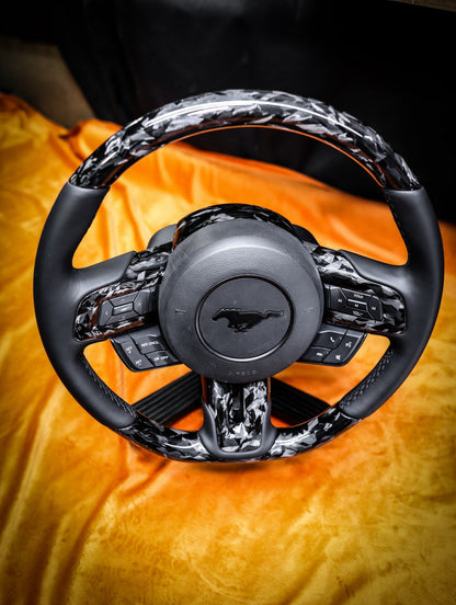 2015-2023 Mustang S550  Forged Carbon Fiber Steering Wheel