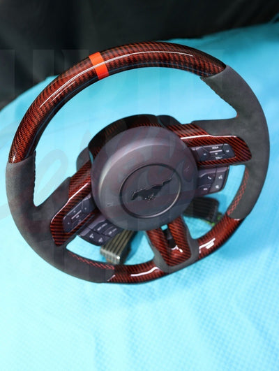 2015-2023 Mustang S550 Carbon Fiber Carbon Fiber Steering Wheel - by ukiecarbon.com