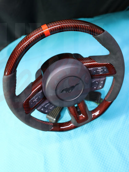 2015-2023 Mustang S550 Carbon Fiber Carbon Fiber Steering Wheel