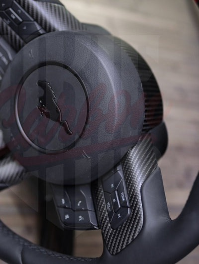 2015-2023 Mustang S550 Matte Carbon Fiber Steering Wheel - by ukiecarbon.com