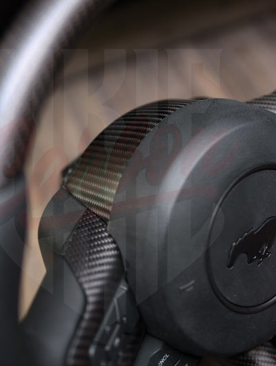 2015-2023 Mustang S550 Matte Carbon Fiber Steering Wheel - by ukiecarbon.com