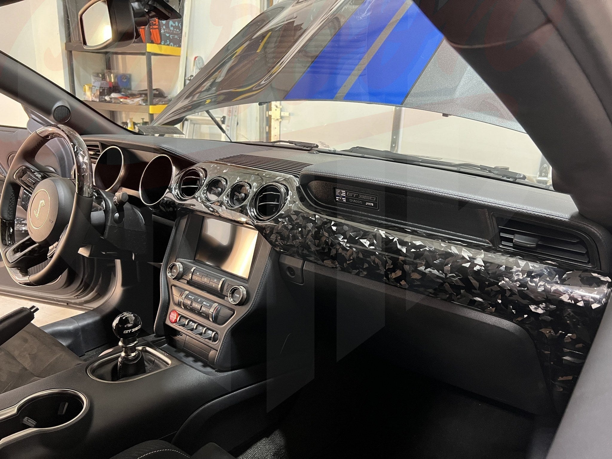 2015-2023 Mustang S550 Forged Carbon Fiber Performance Dashboard Trim