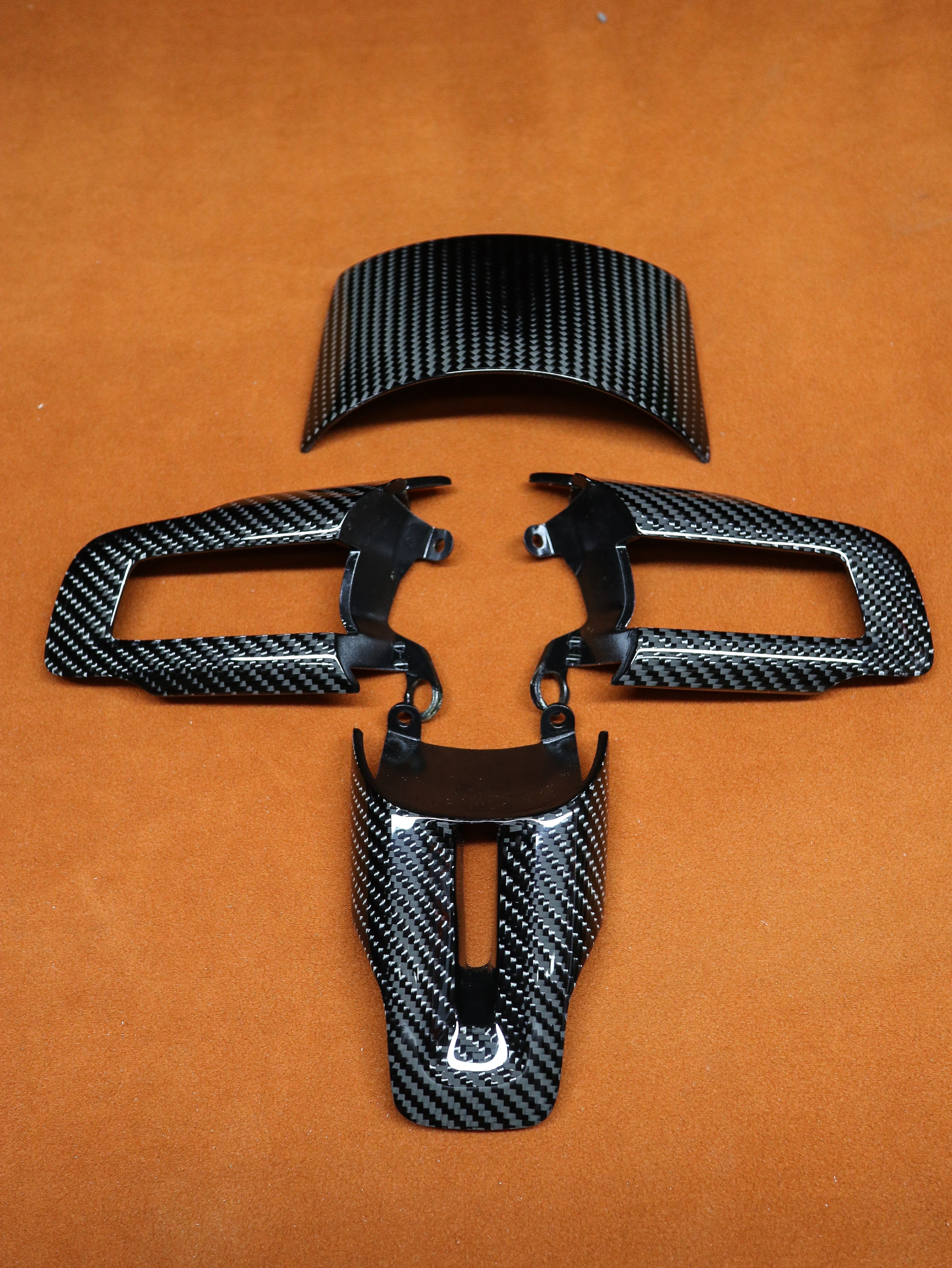 2015-2023 Mustang S550 Carbon Fiber Steering Wheel Bezel